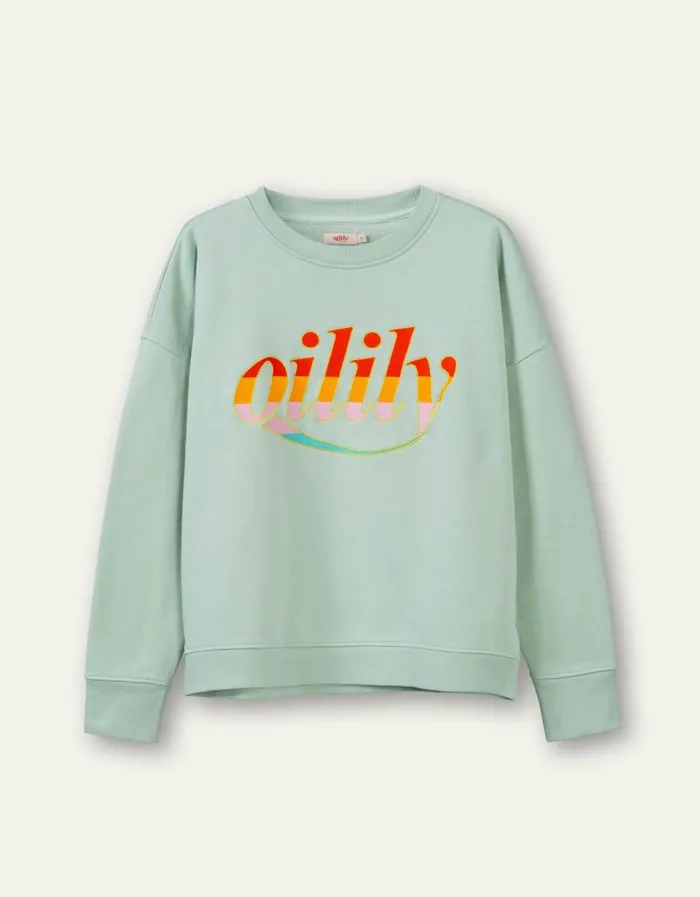 Oilily Sweaters and Hoodies Women Hoppin Sweater Multistripe Oililyblue Haze
