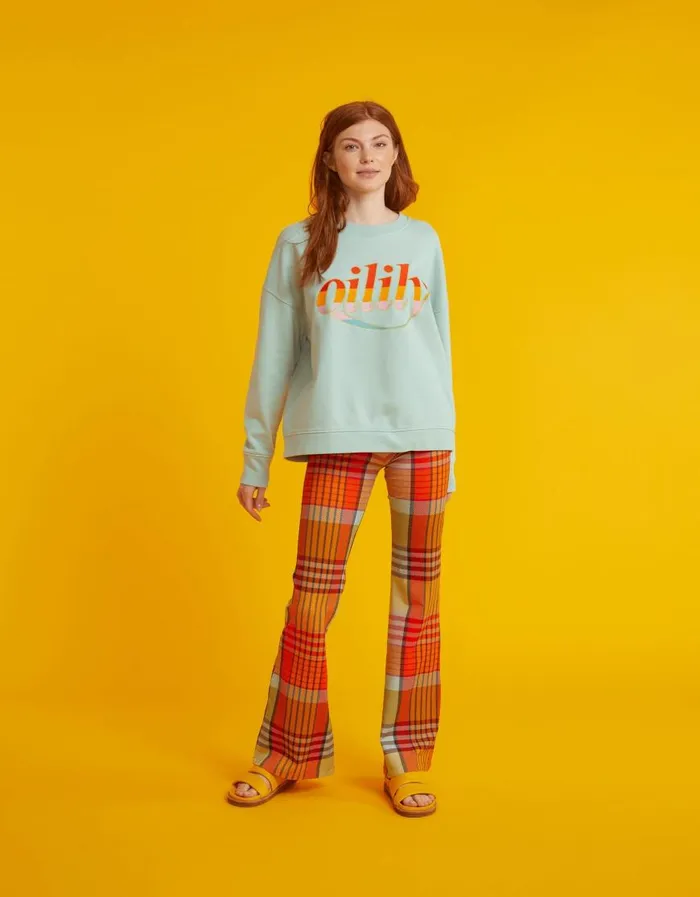 Oilily Sweaters and Hoodies Women Hoppin Sweater Multistripe Oililyblue Haze Oilily Sweaters and Hoodies Women Hoppin Sweater Multistripe Oililyblue Haze