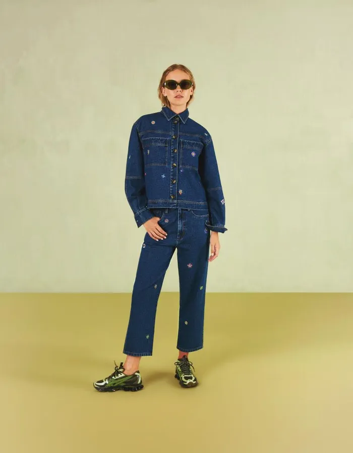 Oilily Trousers Women Paper Trousers Blue Indigo Oilily Trousers Women Paper Trousers Blue Indigo