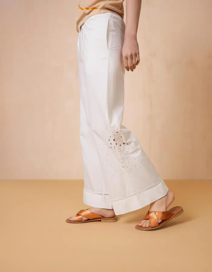 Oilily Trousers Women Pina Trousers Bright White Oilily Trousers Women Pina Trousers Bright White