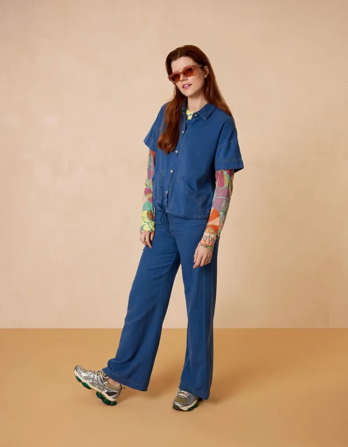 Oilily Trousers Women Proof Trousers Blue Indigo Oilily Trousers Women Proof Trousers Blue Indigo