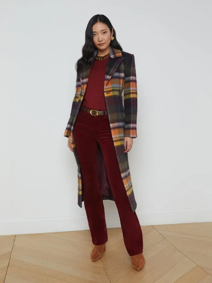 Olina Coat Multi Plaid Women L039Agence Outerwear