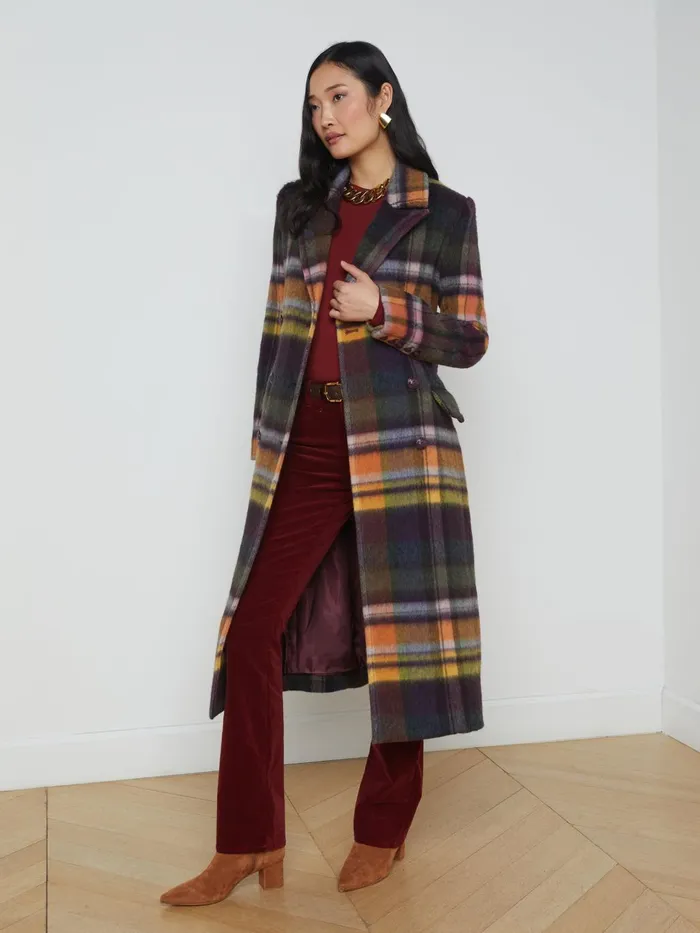 Olina Coat Multi Plaid Women L039Agence Outerwear Olina Coat Multi Plaid Women L039Agence Outerwear