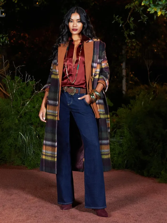 Olina Coat Multi Plaid Women L039Agence Outerwear Olina Coat Multi Plaid Women L039Agence Outerwear