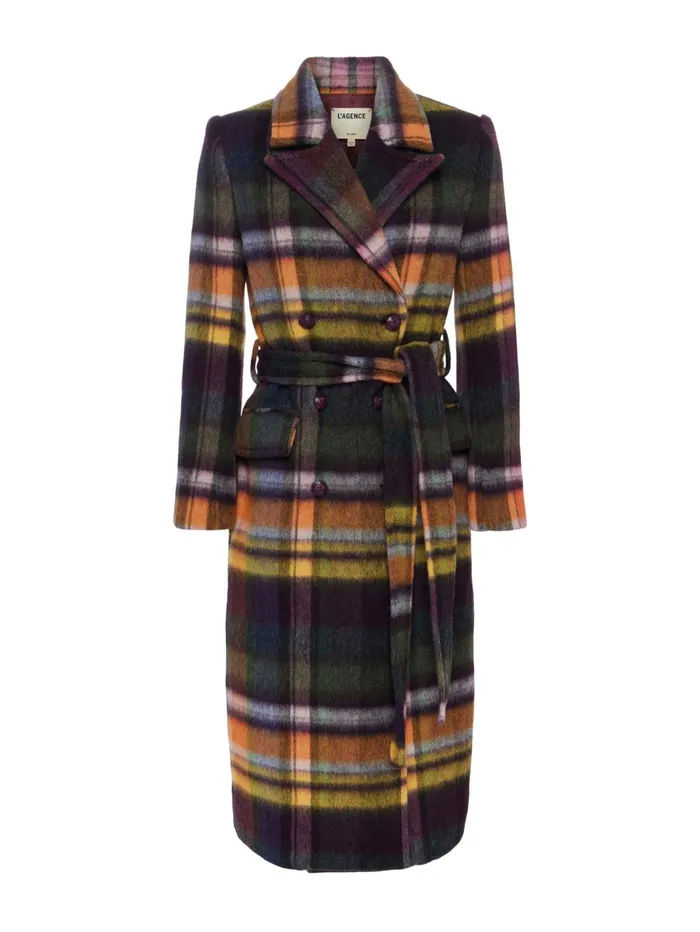 Olina Coat Multi Plaid Women L039Agence Outerwear Olina Coat Multi Plaid Women L039Agence Outerwear