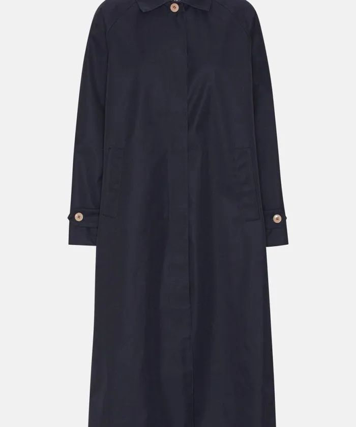 Outerwear Ilse Jacobsen All Jackets And Coats Cotten Rain Coat 8211 Dark Indigo
