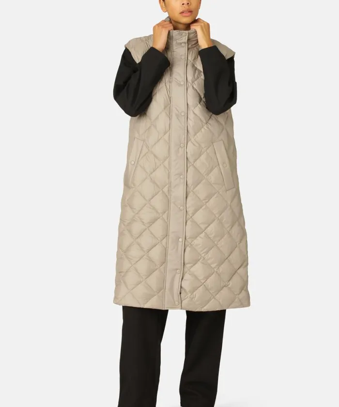 Outerwear Ilse Jacobsen All Jackets And Coats Long Down Vest 8211 Cobblestone