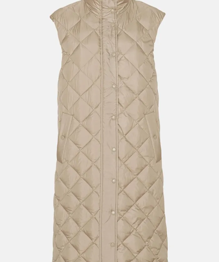 Outerwear Ilse Jacobsen All Jackets And Coats Long Down Vest 8211 Cobblestone Outerwear Ilse Jacobsen All Jackets And Coats Long Down Vest 8211 Cobblestone