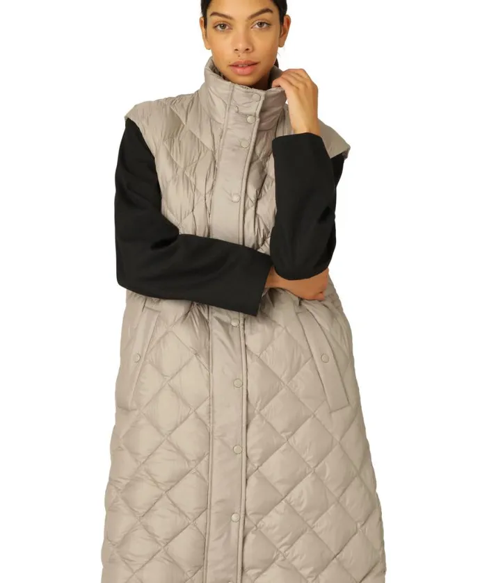 Outerwear Ilse Jacobsen All Jackets And Coats Long Down Vest 8211 Cobblestone Outerwear Ilse Jacobsen All Jackets And Coats Long Down Vest 8211 Cobblestone