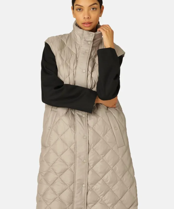 Outerwear Ilse Jacobsen All Jackets And Coats Long Down Vest 8211 Cobblestone Outerwear Ilse Jacobsen All Jackets And Coats Long Down Vest 8211 Cobblestone