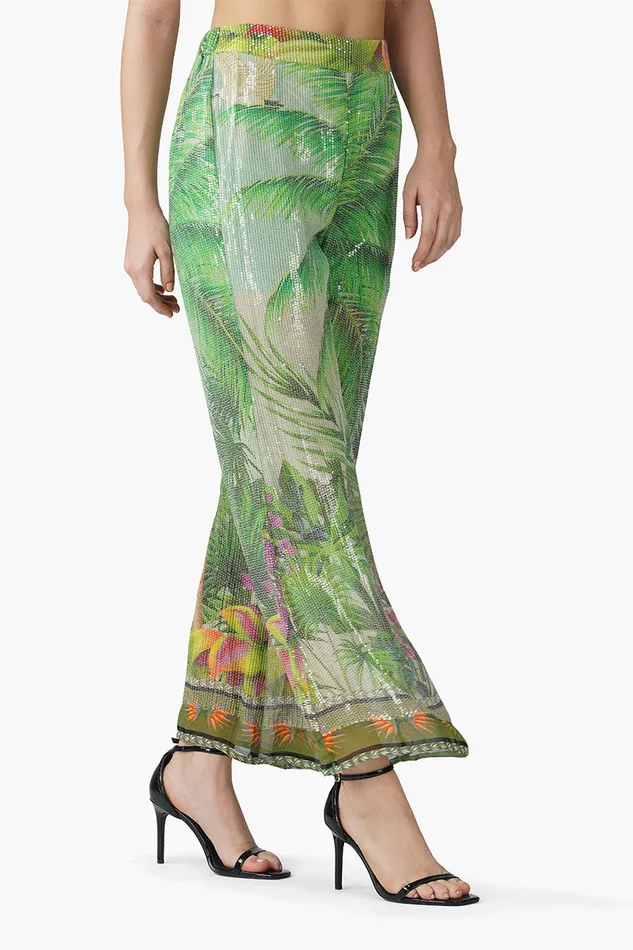 Palm Tree Sequinned Pants Palm Tree Sequinned Pants