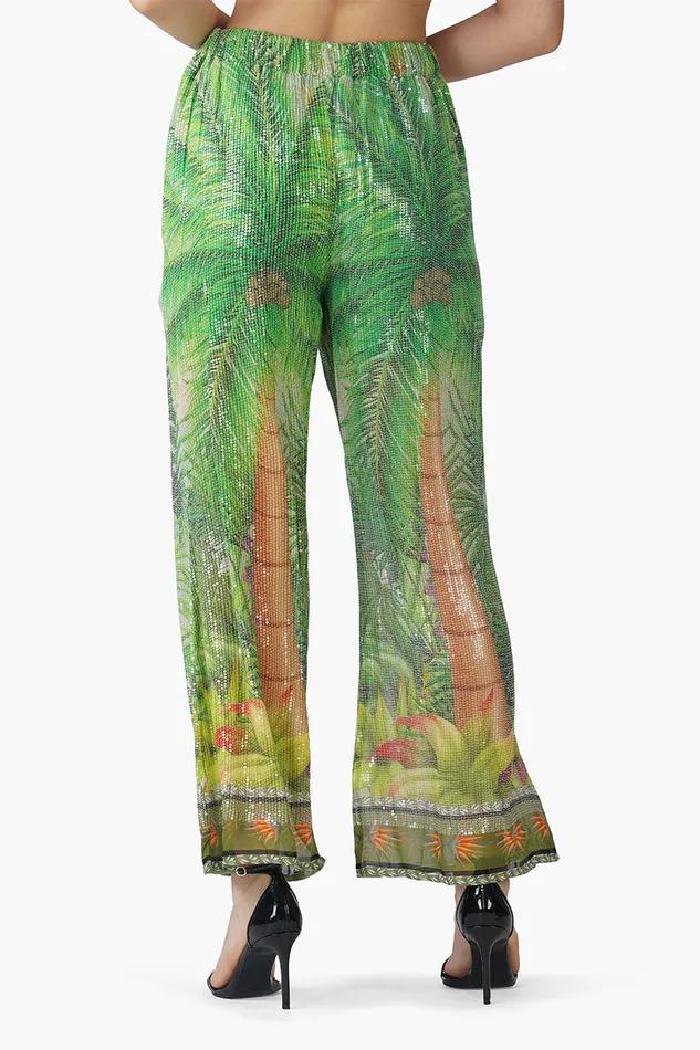 Palm Tree Sequinned Pants Palm Tree Sequinned Pants