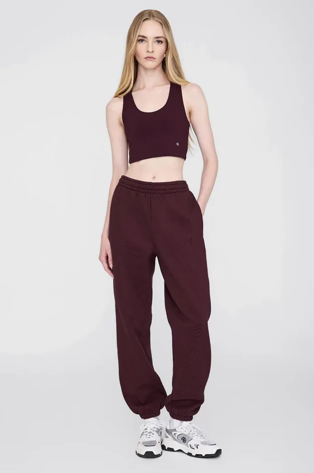 Pants Women ANINE BING Karter Jogger In Dark Burgundy ANINE BING
