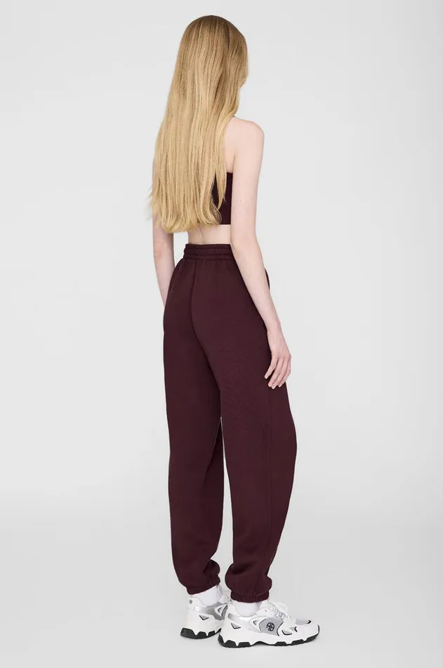 Pants Women ANINE BING Karter Jogger In Dark Burgundy ANINE BING