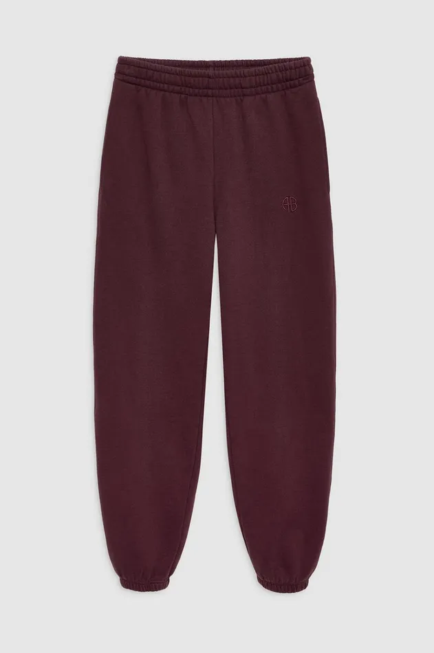 Pants Women ANINE BING Karter Jogger In Dark Burgundy ANINE BING