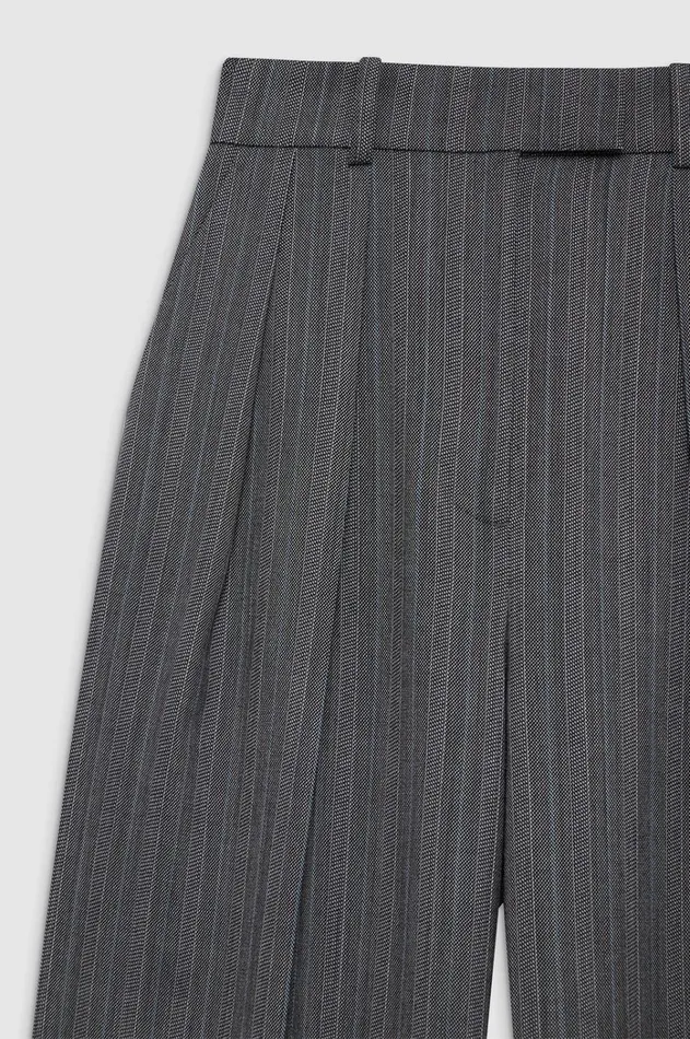 Pants Women ANINE BING Lou Trouser 8211 Black And Grey Stripe
