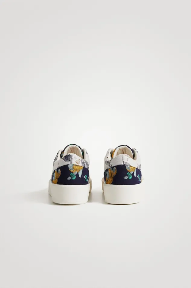 Patchwork Sneakers With Raffia Women Desigual Sneakers