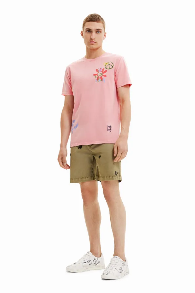 Peace Shortsleeve Tshirt Mens Desigual Tshirt and Polos