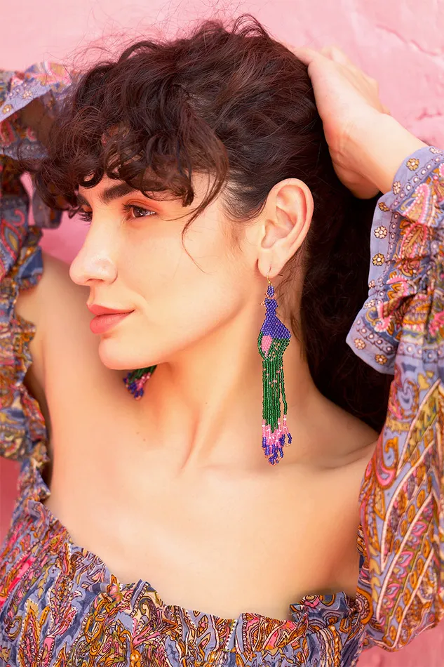 Peacock Plumes Earrings Peacock Plumes Earrings