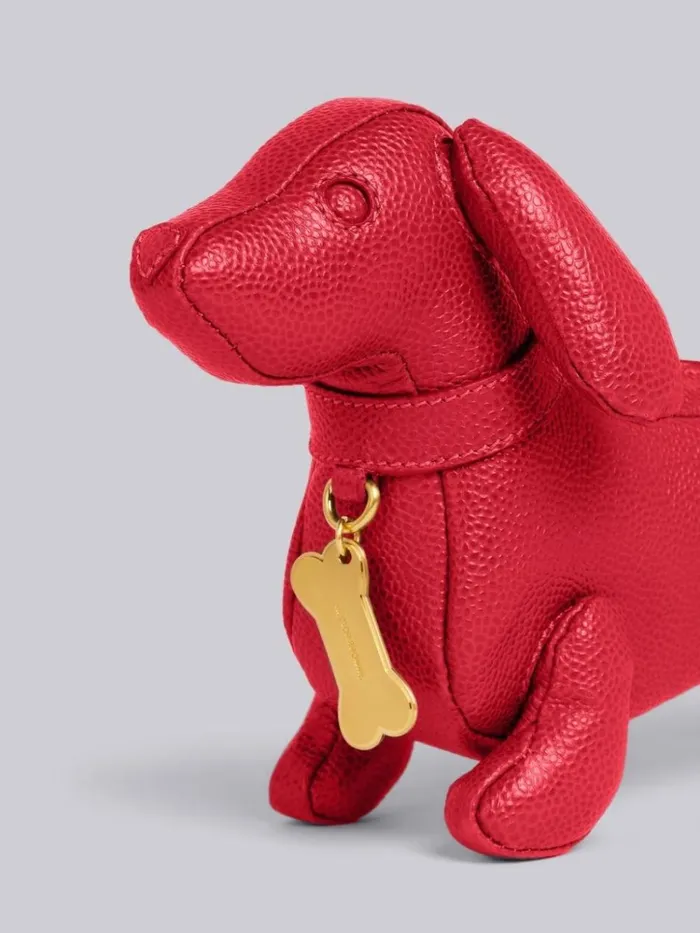 Pebble Grain Leather Mini Hector Bag Red Women Thom Browne Crossbody Bags