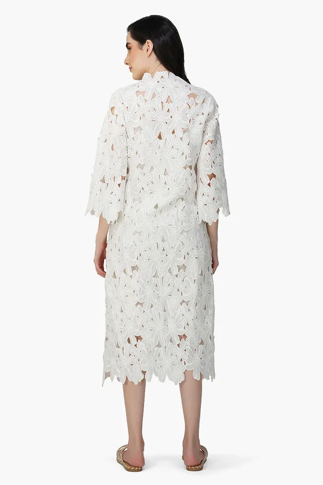 Peral Lace Flower Cover Up Dress Peral Lace Flower Cover Up Dress