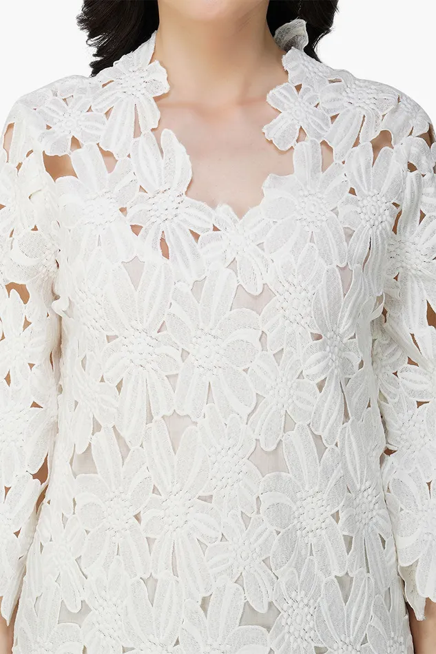 Peral Lace Flower Cover Up Dress Peral Lace Flower Cover Up Dress