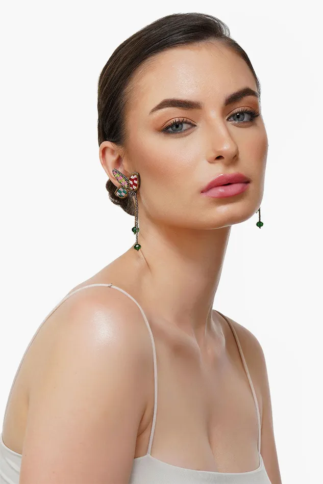 Petal Drop Beaded Earrings Petal Drop Beaded Earrings