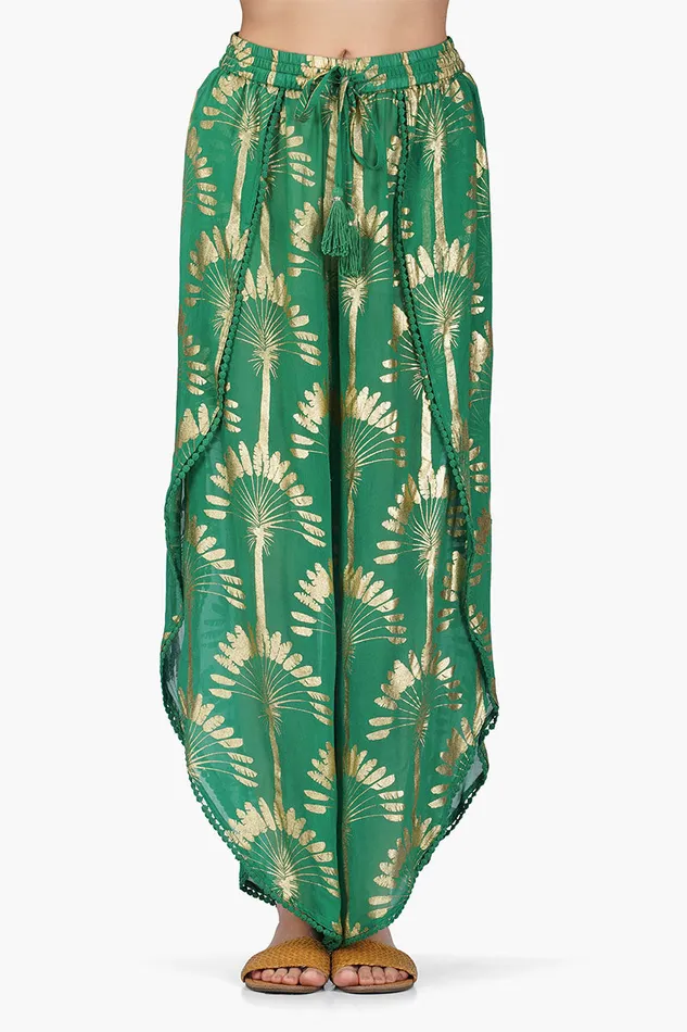Pine Green Palm Wrap Pants Pine Green Palm Wrap Pants