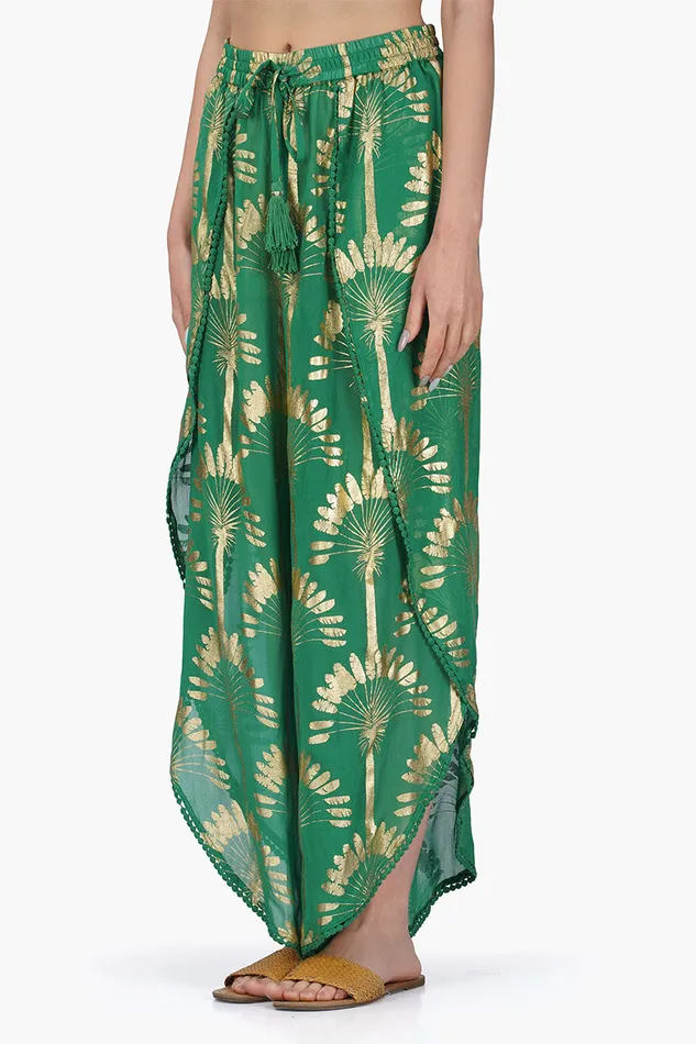 Pine Green Palm Wrap Pants Pine Green Palm Wrap Pants