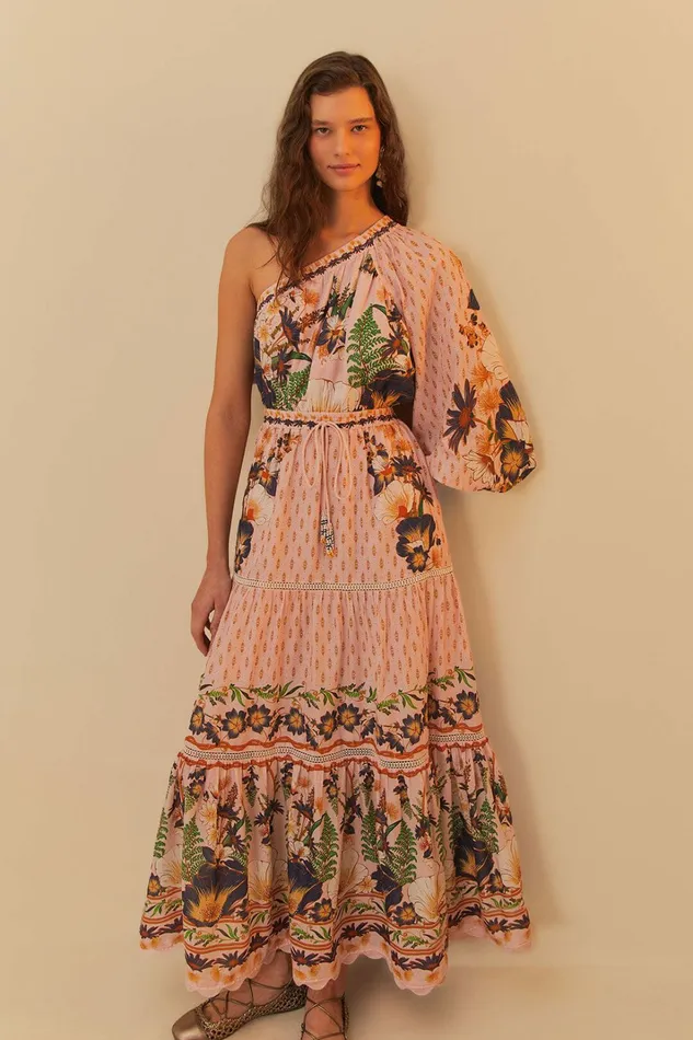 Pink Dream Garden Maxi Dress Women FARM Rio Maxi Dresses