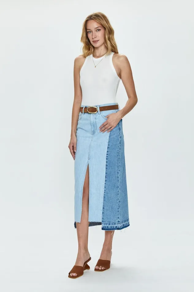 Pistola Denim Denim Women Alice Midi Skirt 8211 Spliced Palais