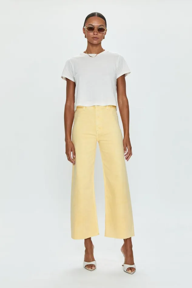 Pistola Denim Denim Women Penny High Rise Wide Leg Crop Jean 8211 Soft Honey
