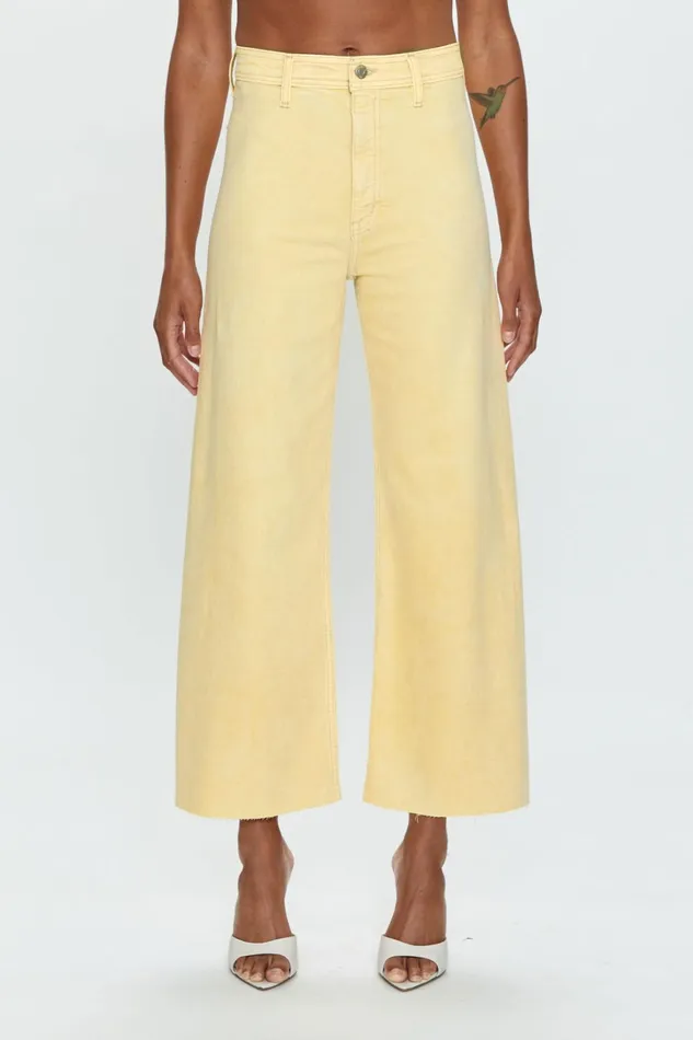 Pistola Denim Denim Women Penny High Rise Wide Leg Crop Jean 8211 Soft Honey