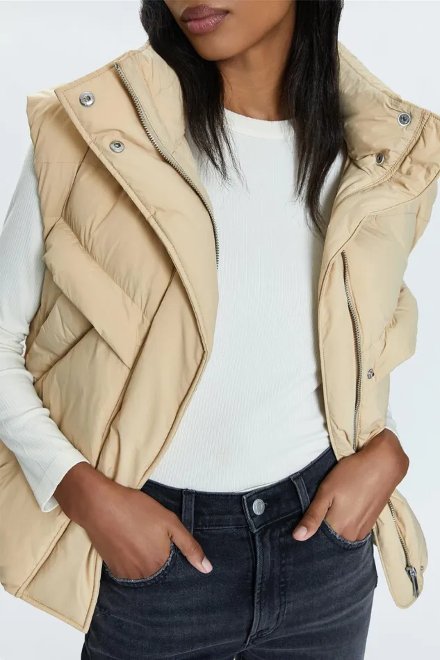 Pistola Denim Jackets and Outerwear Women Joss Vest 8211 Warm Sand