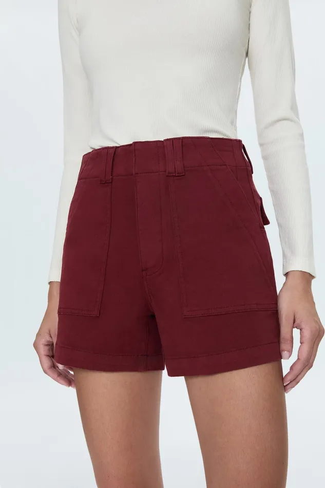 Pistola Denim Shorts Women Marissa High Rise Utility Short 8211 Sangria