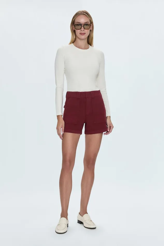 Pistola Denim Shorts Women Marissa High Rise Utility Short 8211 Sangria