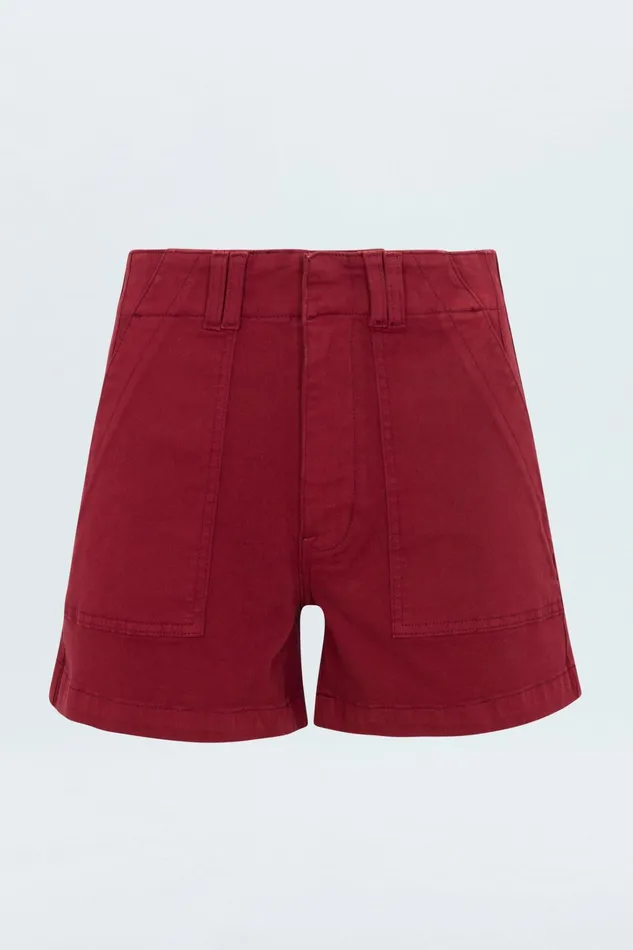 Pistola Denim Shorts Women Marissa High Rise Utility Short 8211 Sangria