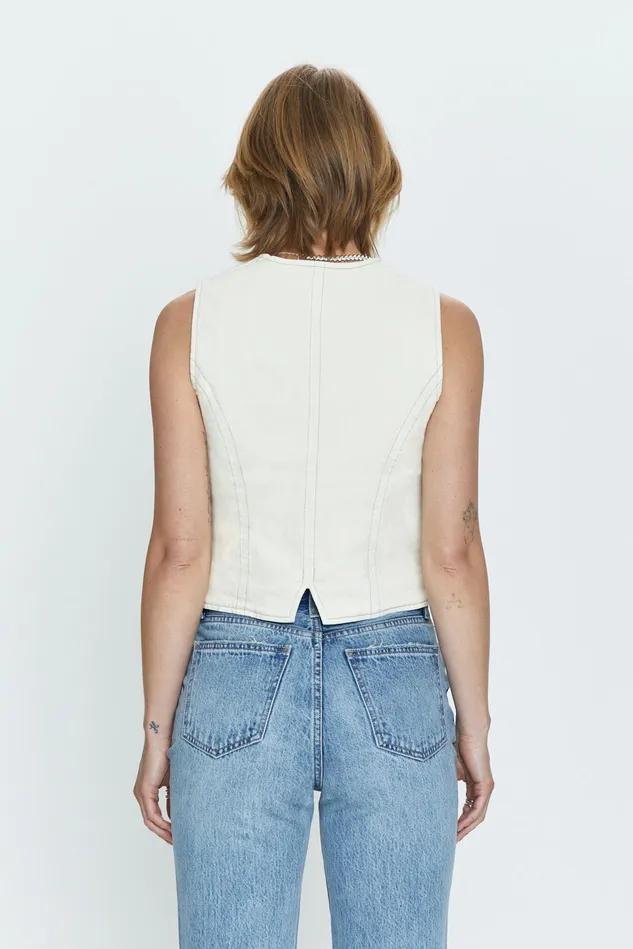 Pistola Denim Tops Women Vero Denim Vest 8211 Ecru