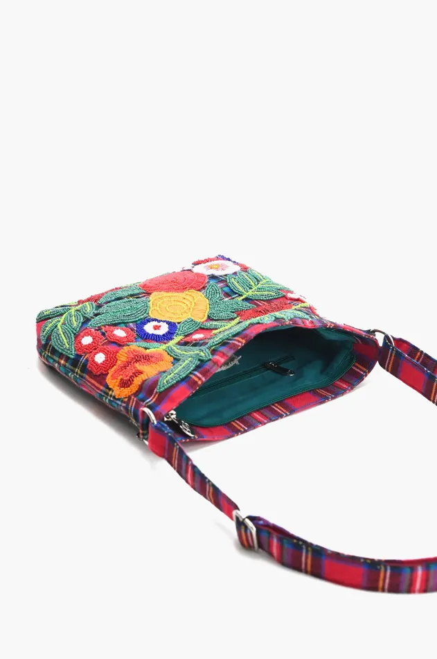 Plaid Pop Floral Shoulder Bag Plaid Pop Floral Shoulder Bag
