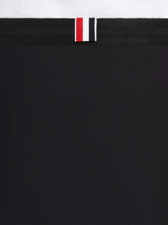 Plain Weave Suiting Cricket Seamed 4bar Lowrise Calf Length Skirt Black Men Thom Browne Trousers