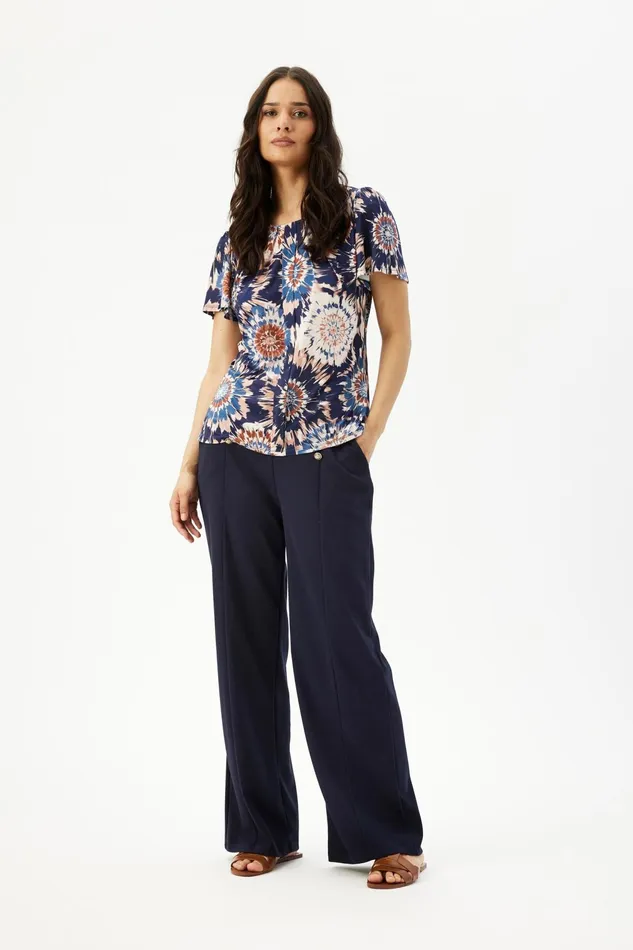 PONT PANTS 16350 591 Navy 591 Women IN FRONT PANTS