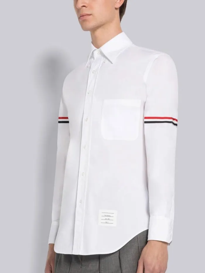 Poplin Grosgrain Armband Classic Shirt Men Thom Browne Shirting