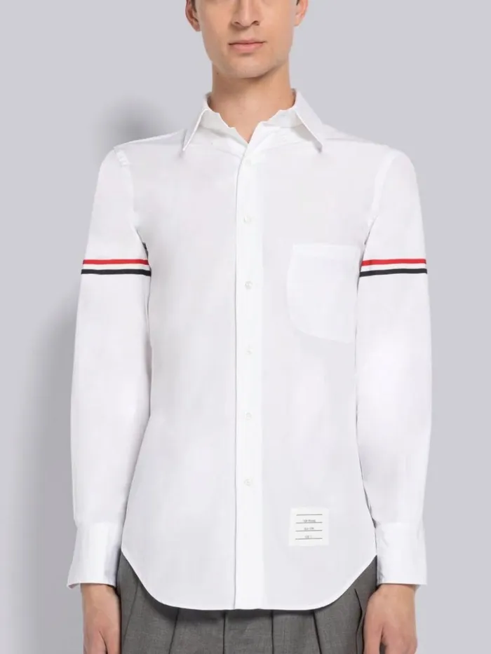 Poplin Grosgrain Armband Classic Shirt Men Thom Browne Shirting
