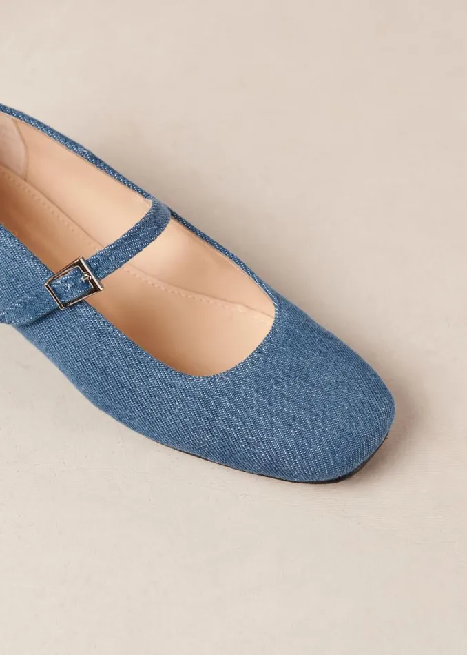 Por Do Sol Denim Blue Denim Ballet Flats Women ALOHAS Ballet Flats