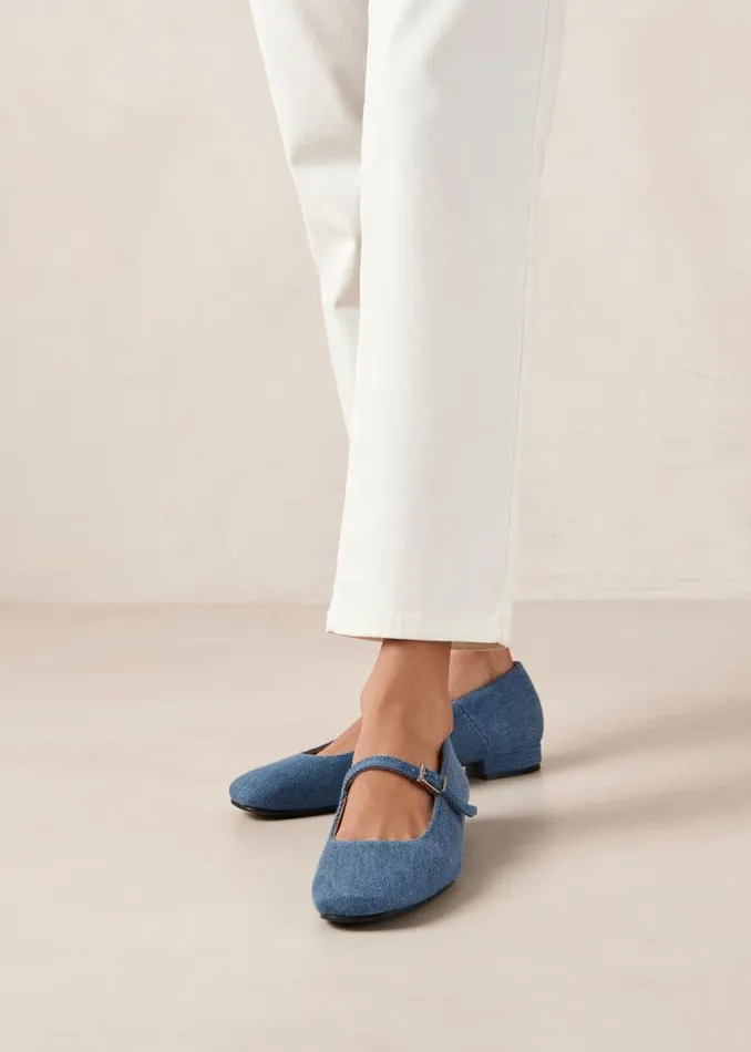 Por Do Sol Denim Blue Denim Ballet Flats Women ALOHAS Ballet Flats