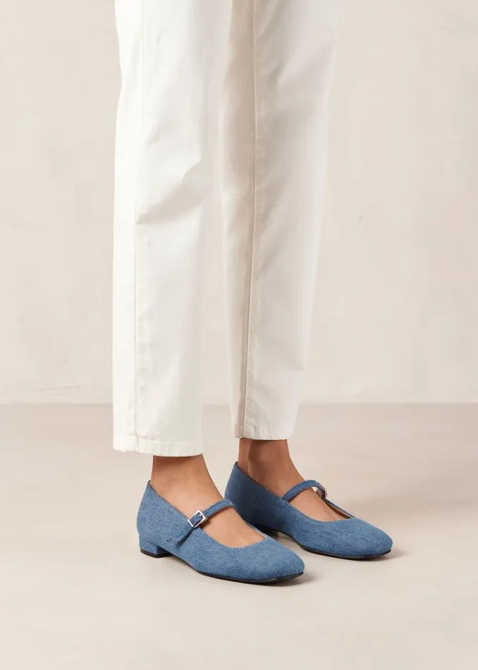 Por Do Sol Denim Blue Denim Ballet Flats Women ALOHAS Ballet Flats