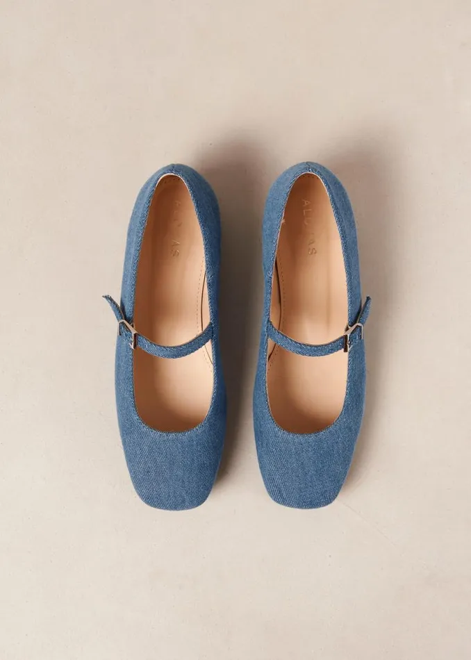 Por Do Sol Denim Blue Denim Ballet Flats Women ALOHAS Ballet Flats