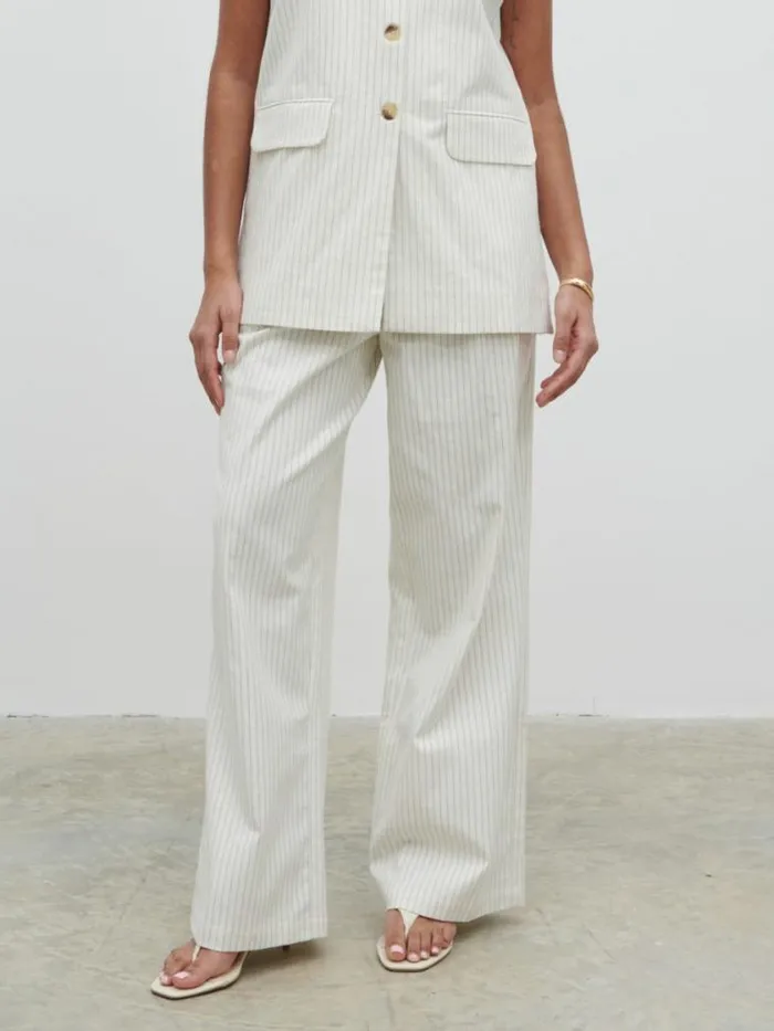 Pretty Lavish Bottoms Harlee Straight Leg Trousers Pinstripe 8211 Women