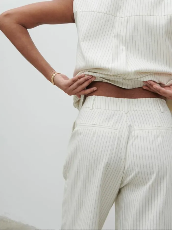 Pretty Lavish Bottoms Harlee Straight Leg Trousers Pinstripe 8211 Women