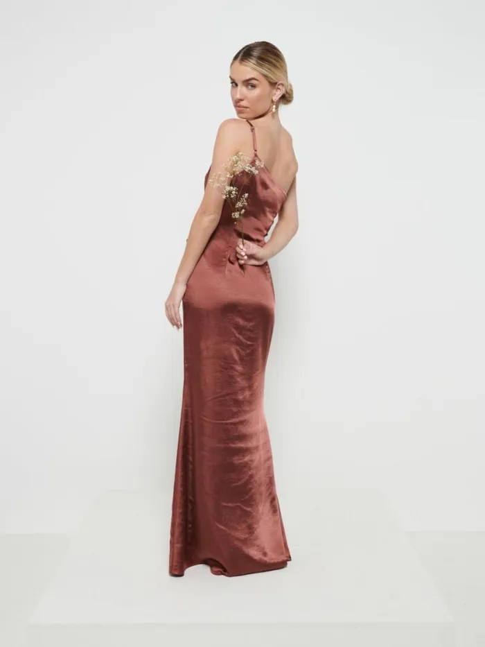 Pretty Lavish Bridesmaid Dresses Amelia Maxi Bridesmaid Dress Matte Mahogany 8211 Women